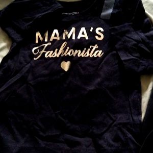 The Children's Place long sleeve tee Black & Gold Size 18-24 months